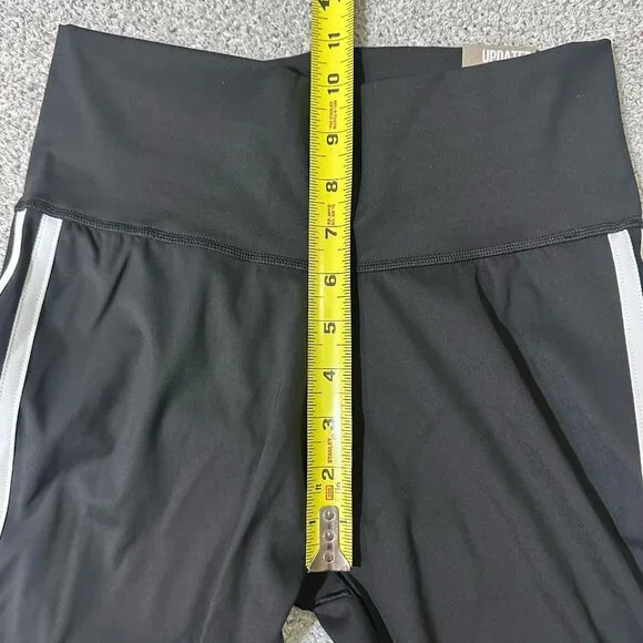 NWT Adidas Tights Women’s Medium Black White 3 Stripe 7/8 Training 3/4 Length - Picture 5 of 13